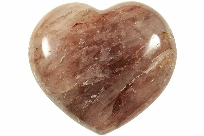Polished Hematite (Harlequin) Quartz Heart - Madagascar #210511